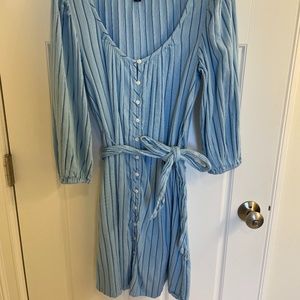 Casual striped button down dress